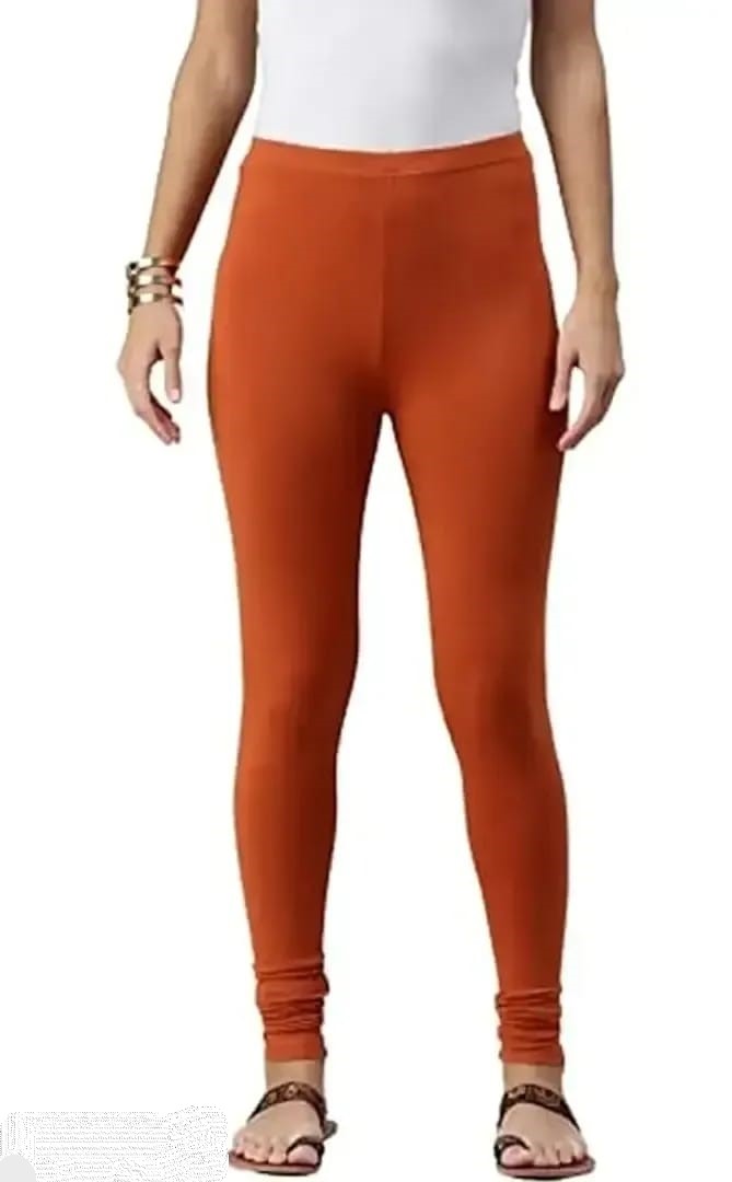 Stylish Polyester Gold Solid Leggings stylish,cool & comfortable for Women